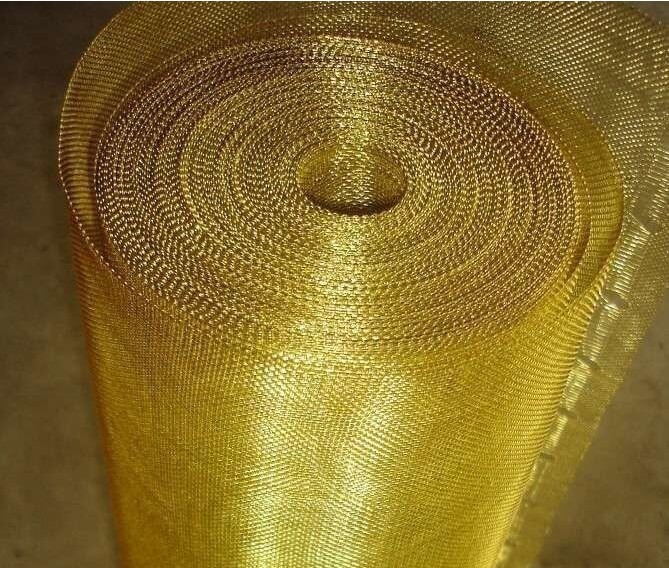 Латунная тканая сетка 0.125x0.125 мм Л80 ГОСТ 6613-86